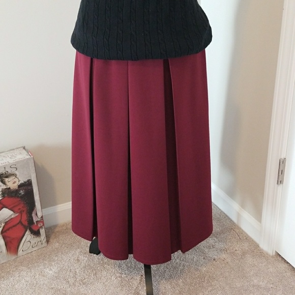 scuba midi skater skirt